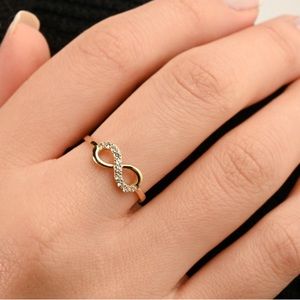 Simple Diamond Infinity Ring
